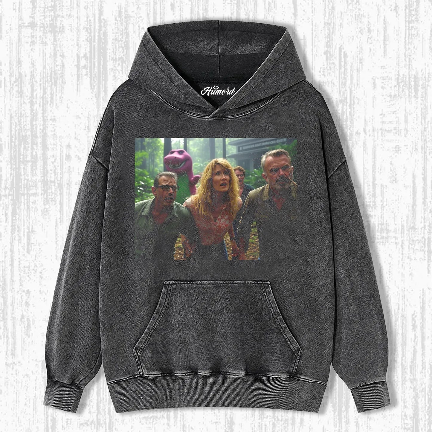 JURASSIC WORLD & PEOPLE BEING CHASED BY PING DINOSAURS T-SHIRT