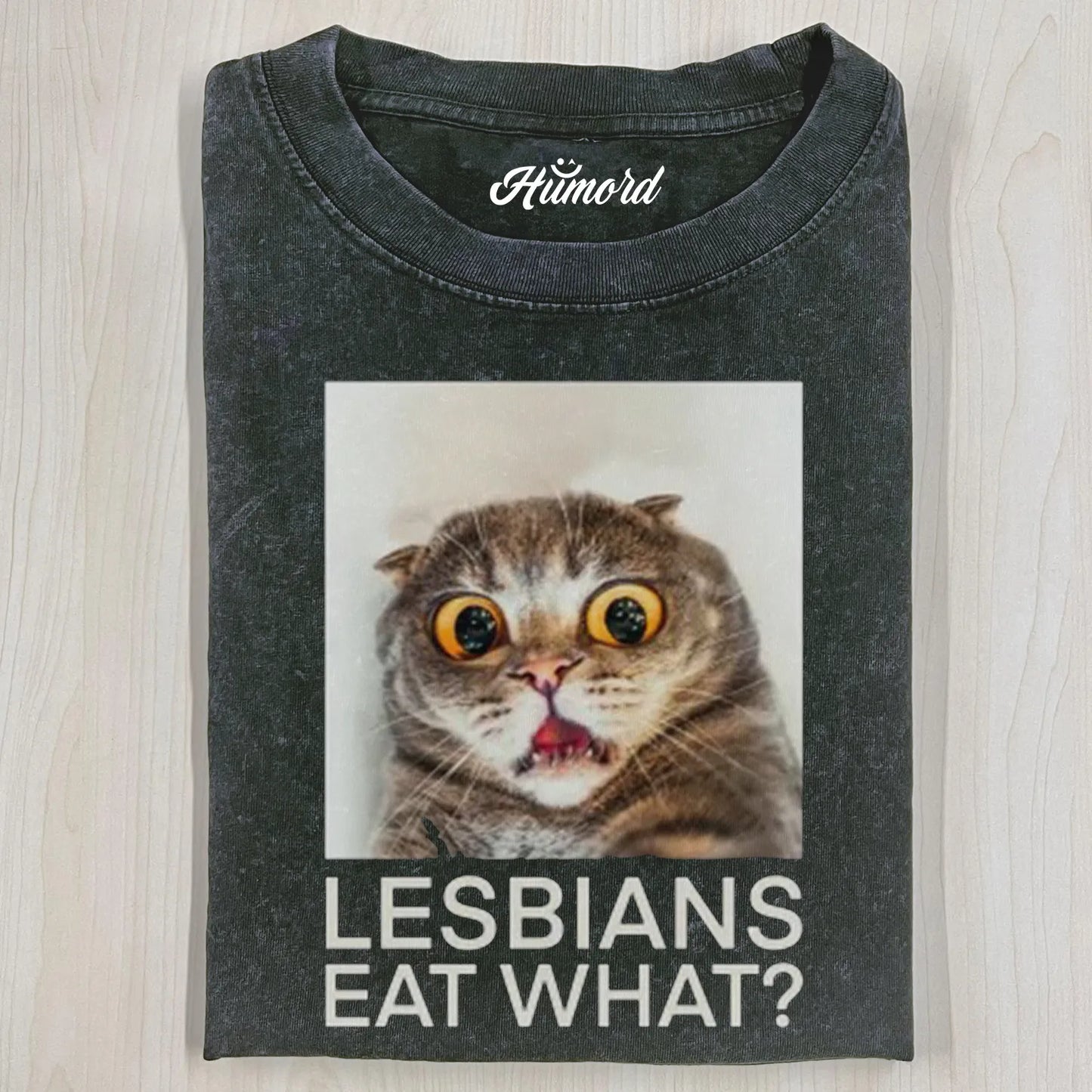 LESBIANS EAT WHAT CAT T-SHIRT