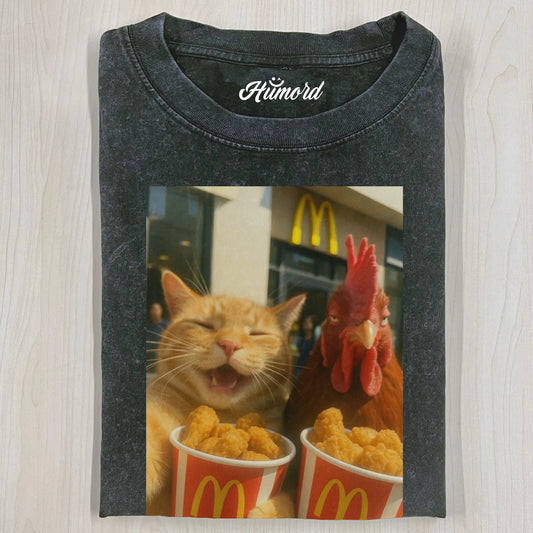 M CHIKEN CAT T-SHIRT