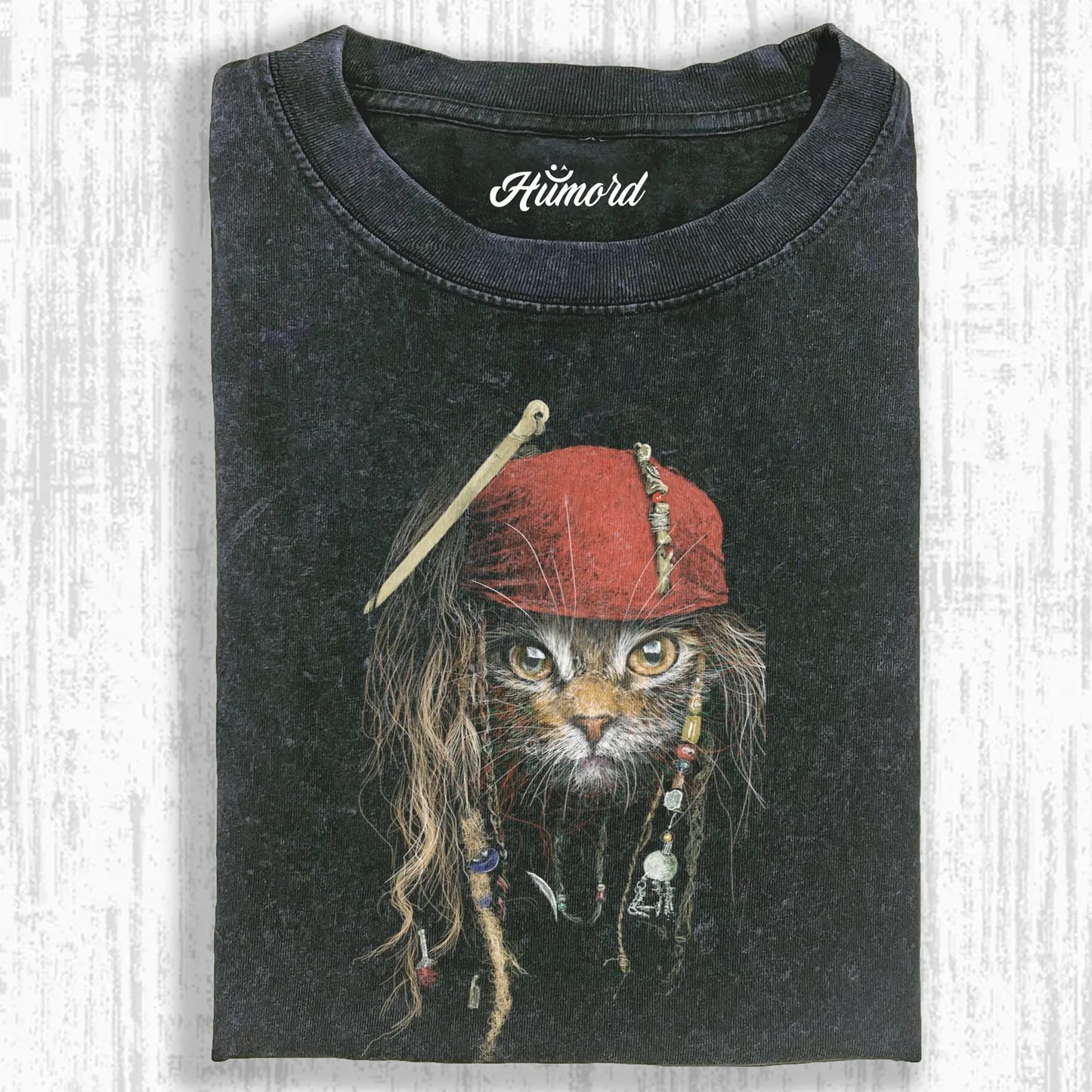 PIRATES OF THE CARIBBEAN FUNNY CAT T-SHIRT