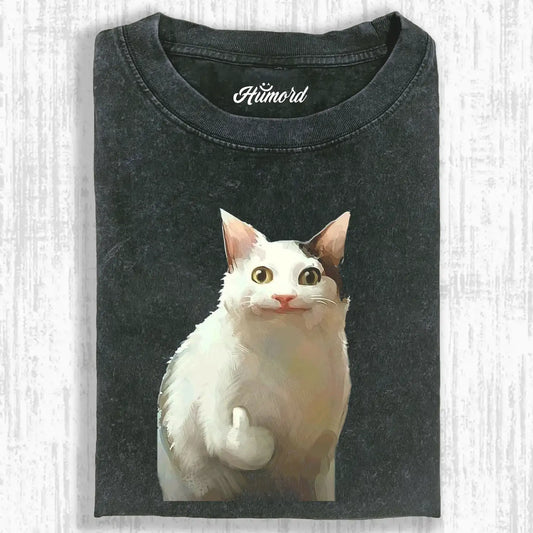 POLITE CAT STICKER TEE