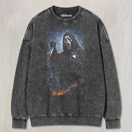 SCREAM HOLDING A PHONE TEE & SWEAT & HOOD