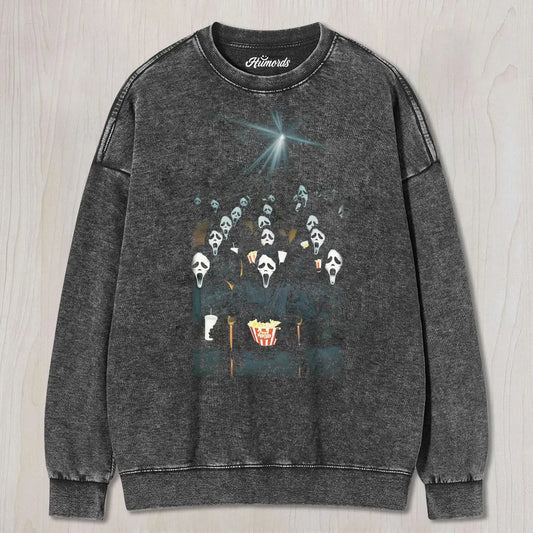 SCREAM IN THE MOVIE THEATER TEE & SWEAT & HOOD