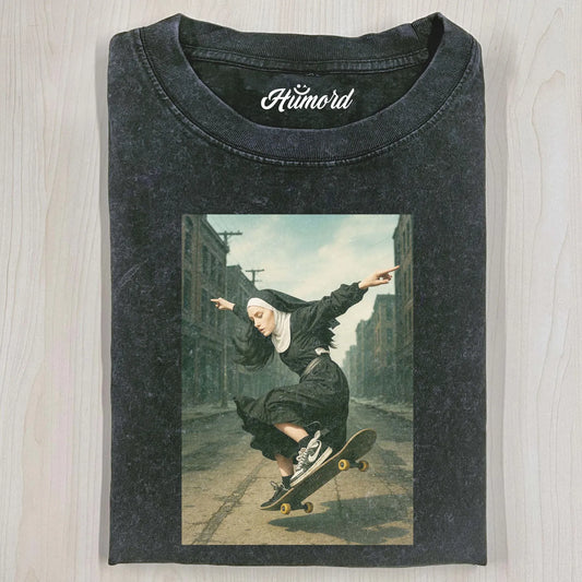 SKATEBOARDING NUNS T-SHIRT