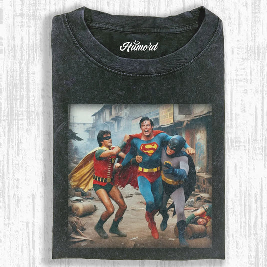 SUPERMAN VS BATMAN & ROBIN T-SHIRT