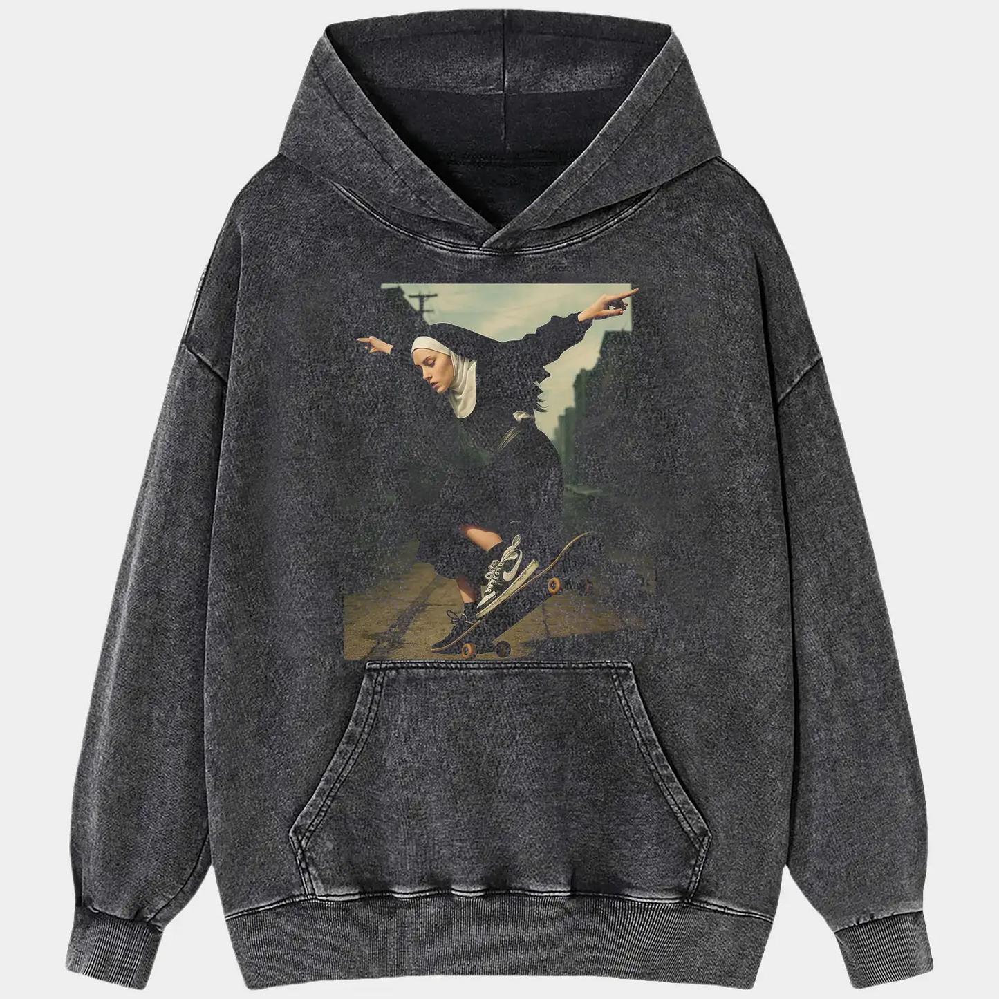 Skateboarding Nun Tee