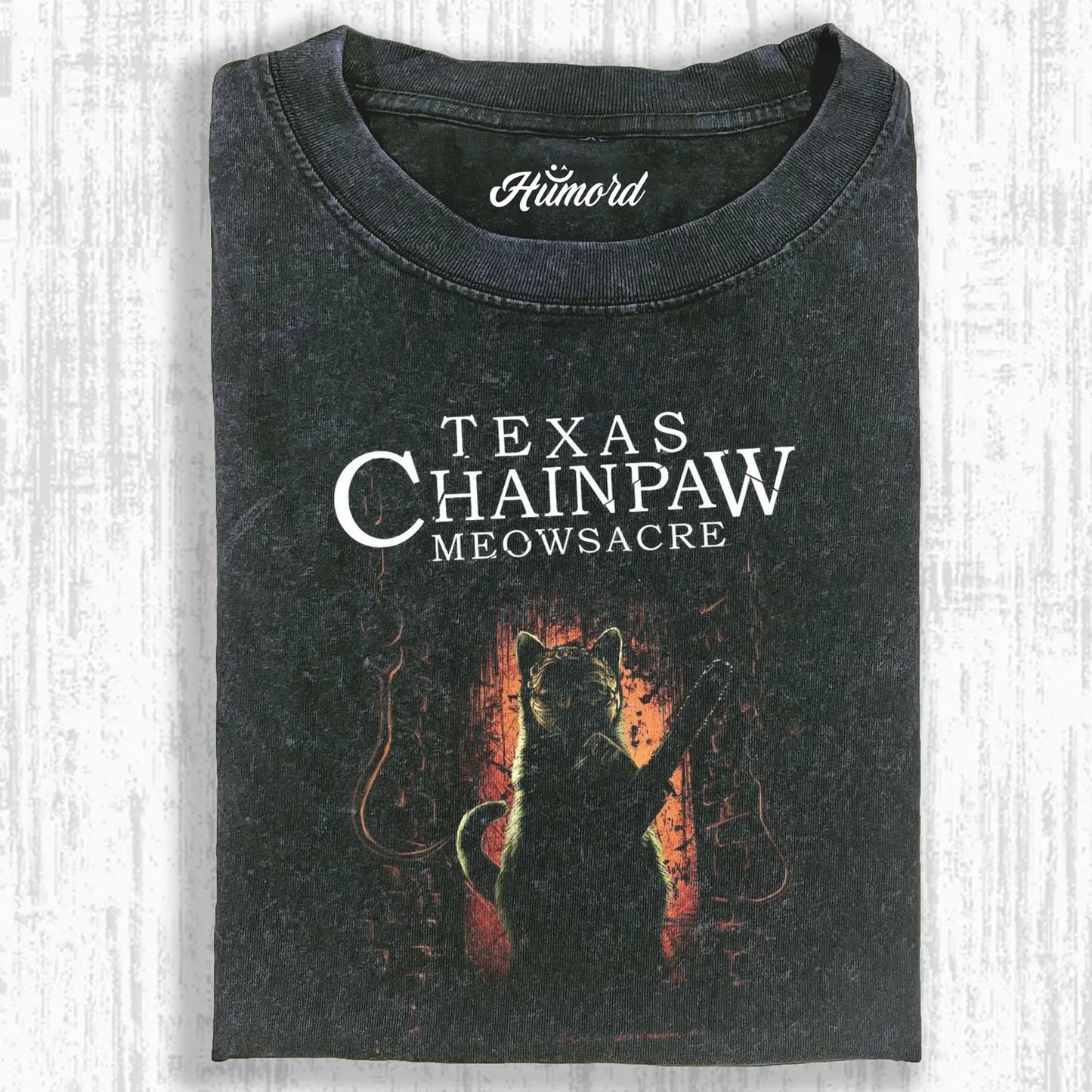 TEXAS CHAINPAW MEOWSCARE CAT T-SHIRT
