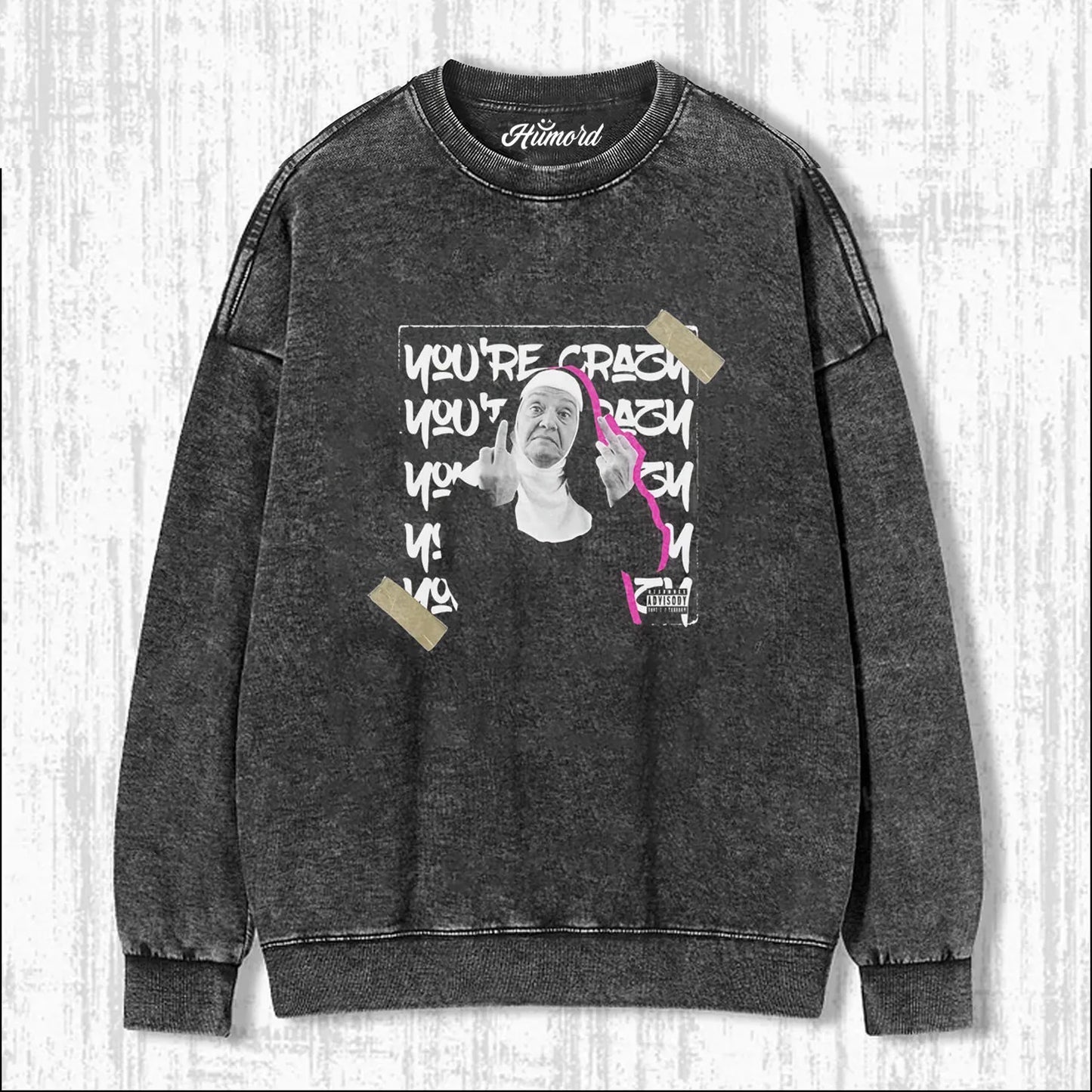 THE BAD NUN FUNNY WASHED T-SHIRT