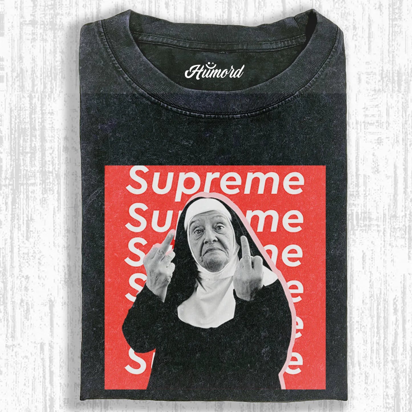 THE BAD NUN FUNNY WASHED T-SHIRT V1.0