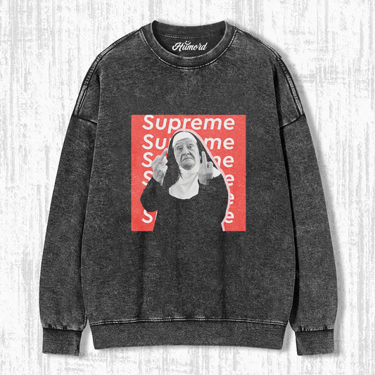 THE BAD NUN FUNNY WASHED T-SHIRT V1.0