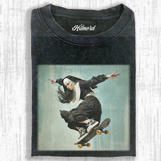 THE BAD NUN WASHED T-SHIRT