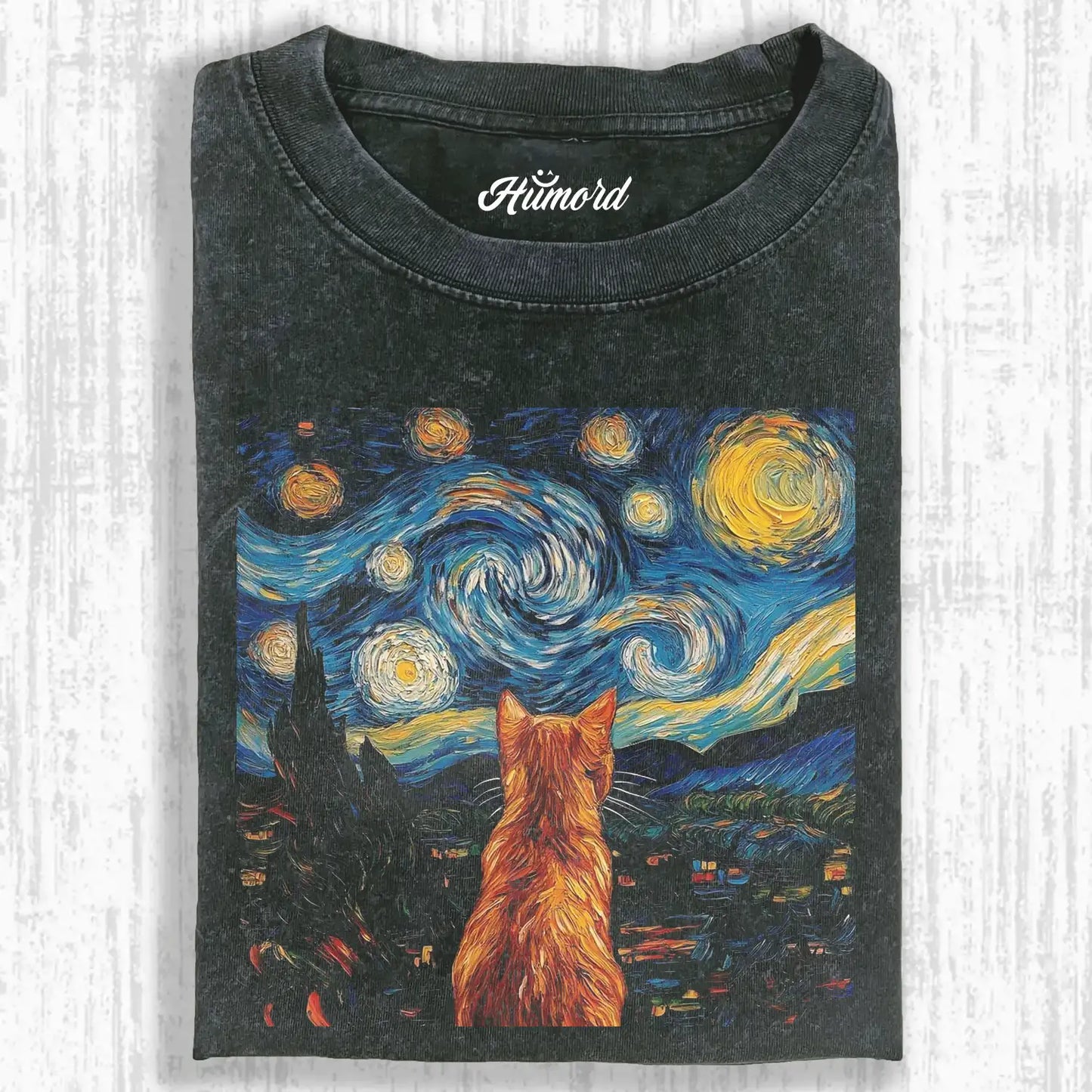 The Starry Night Cat Tee