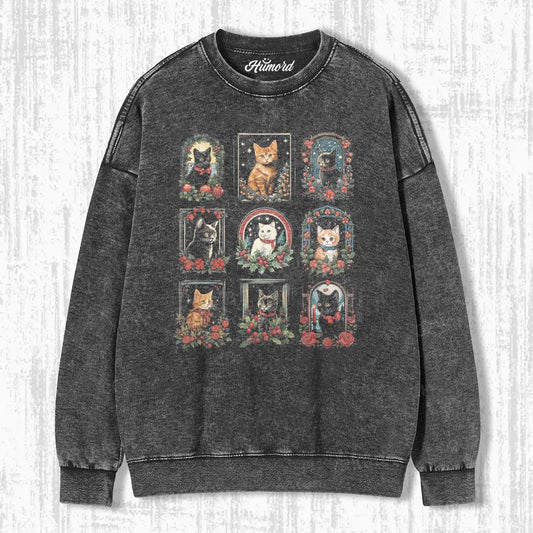 VINTAGE CHRISTMAS CATS T-SHIRT