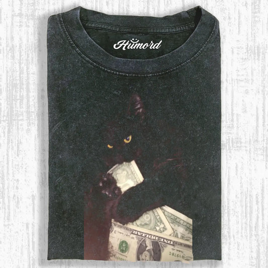 WASHED COTTON CAT T-SHIRT 3.0