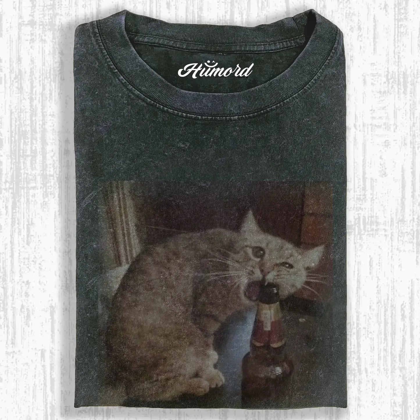 WASHED COTTON CAT T-SHIRT 8.0
