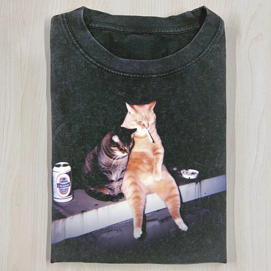 SMOKING CAT T-SHIRT