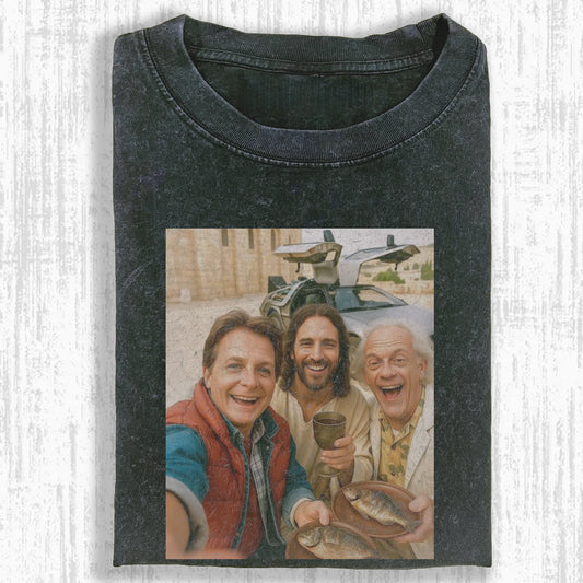JESUS & BACK TO THE FUTURE T-SHIRT